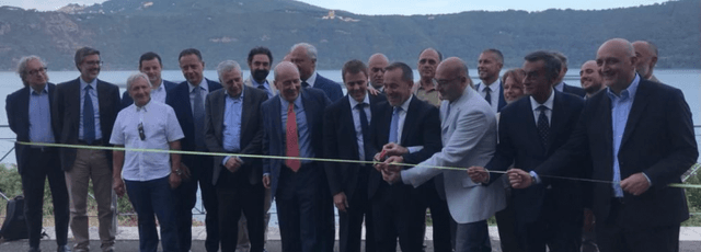 Installazione sul lago di Albano del teleidrometro albano1