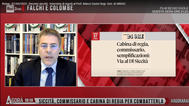 Decreto Siccità, al via la cabina di regia e il Commissario agorà