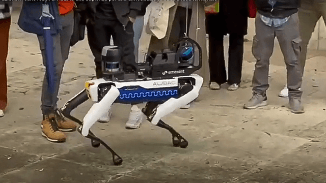 Spot, il cane robot di AUBAC alla Sapienza per una dimostrazione sulla difesa del territorio Spot